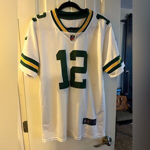 Aaron Rogers Green Bay Packers Nike White Jersey, small